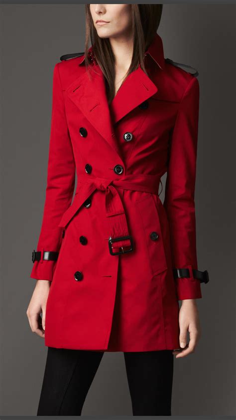 burberry womens.red waist length trench coat|Burberry trench coat women vintage.